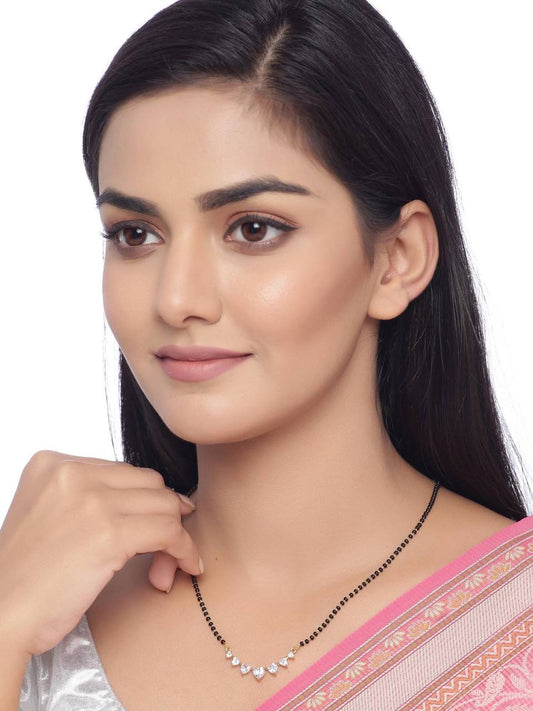 7 Hearts Single Layer Mangalsutra | American Diamond| Fine Design Jewelry & Accessories |