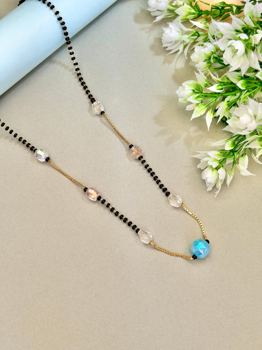 Agate crystal mangalsutra