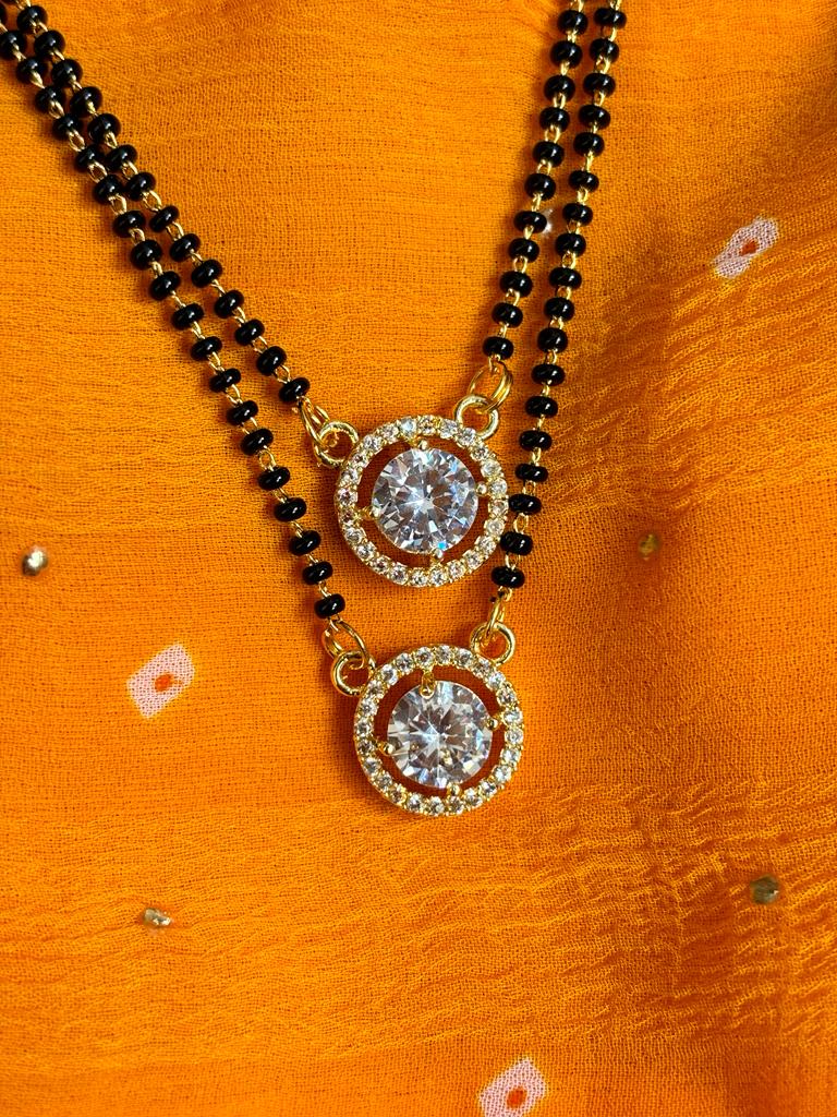 Amandeep sidhu 2 layer solitaire mangalsutra