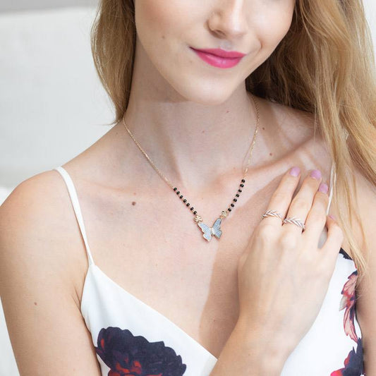 Butterfly modern mangalsutra | Minimal Mangalsutra