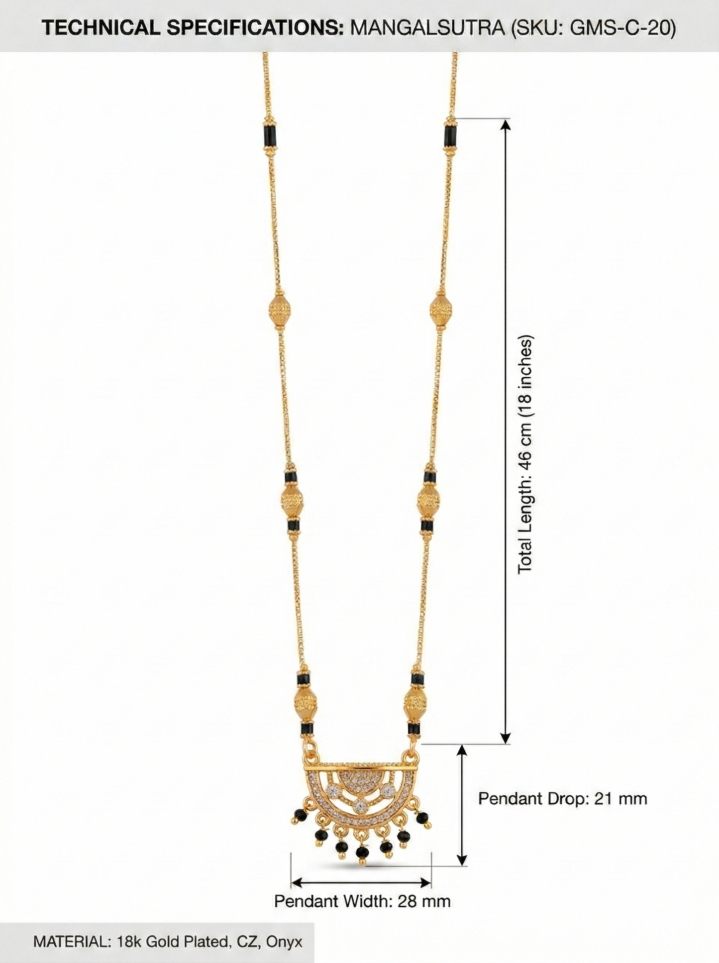 Chandrika royale 18k mangalsutra