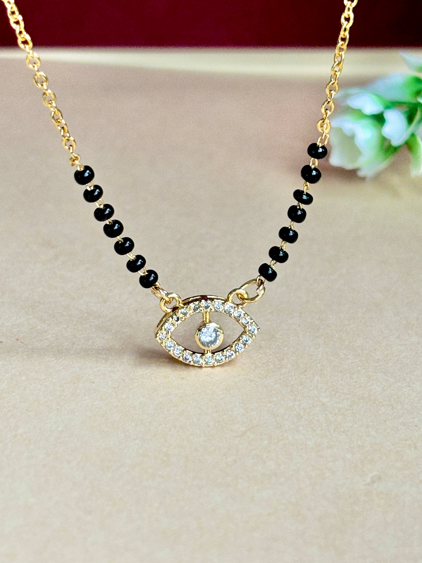 Combo set of 7heart & evil eye mangalsutra