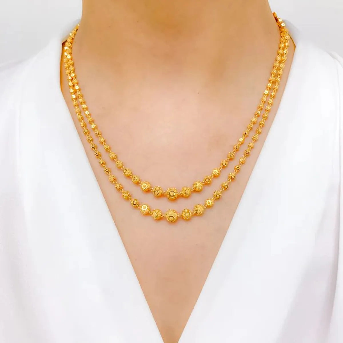 Highgold ballchain layer necklace