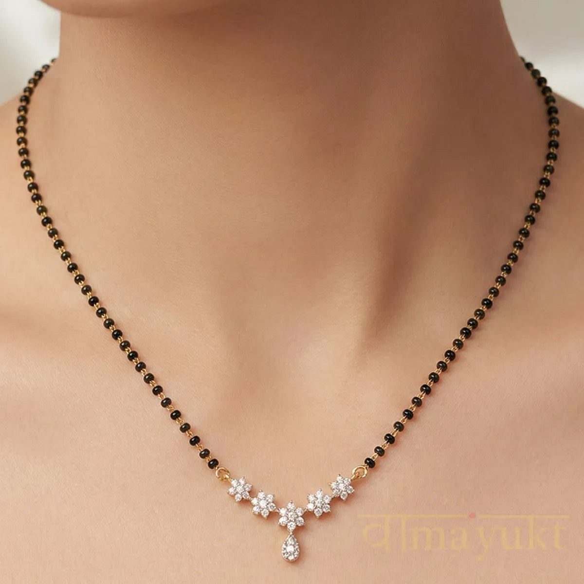 Vati Mangalsutra + Shalo Modern Mangalsutra + Shreya Black Bead Mangalsutra Combo Set