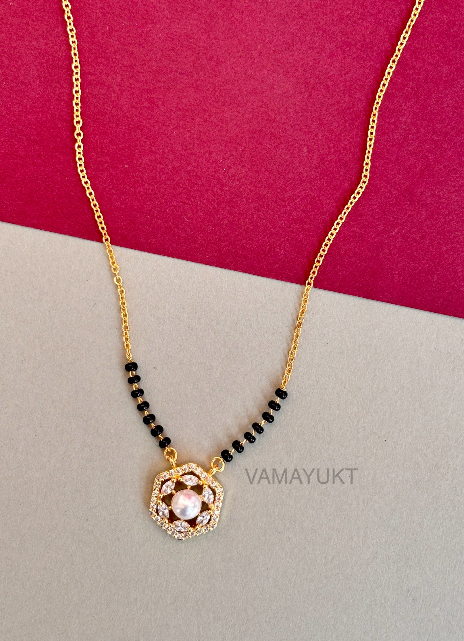Sasha Pearl modern mangalsutra