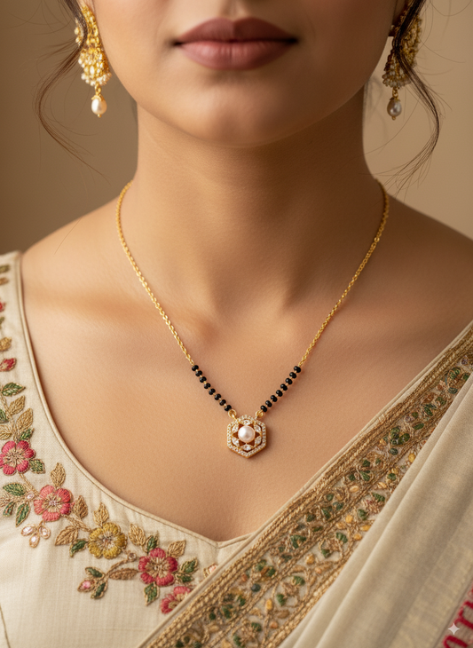 Sasha Pearl modern mangalsutra