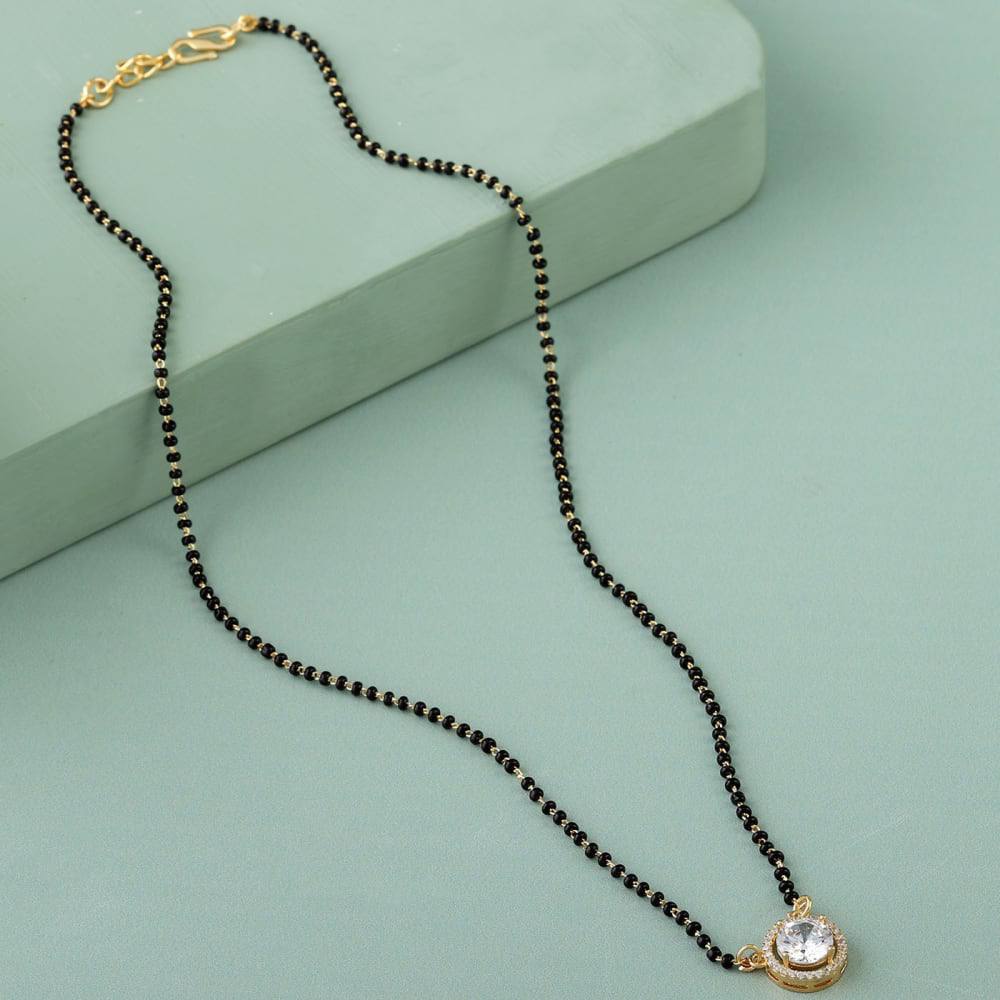 Single Layer Solitaire Single Stone Mangalsutra | Fine Design Jewelry & Accessories |