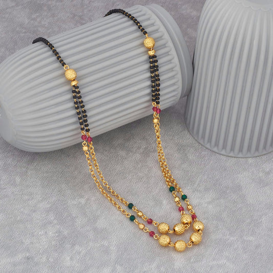 Double Layer Ballchain Short Mangalsutra | Fine Design Jewelry & Accessories |