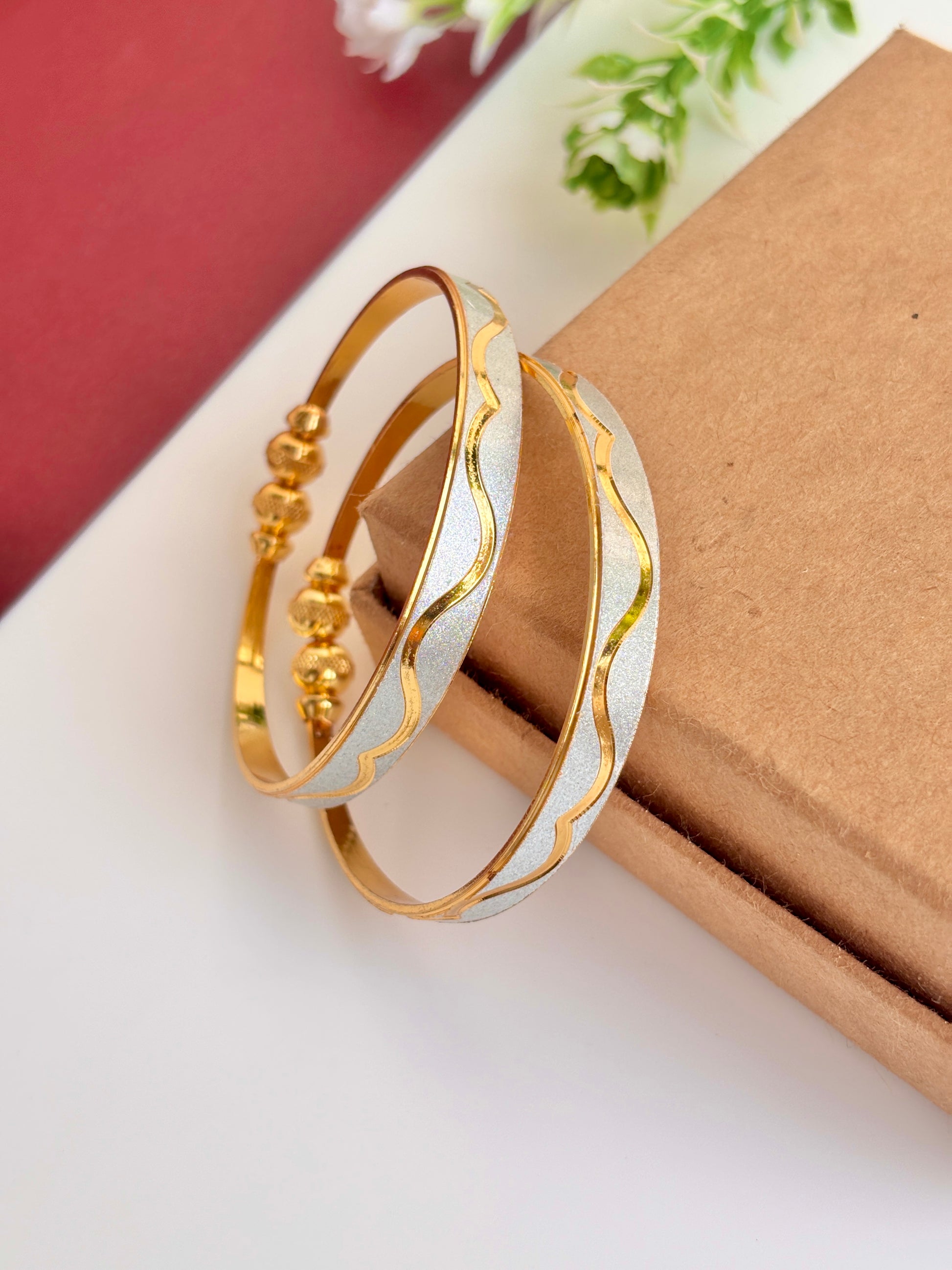 Meena 2 tone bangle kada set of 2