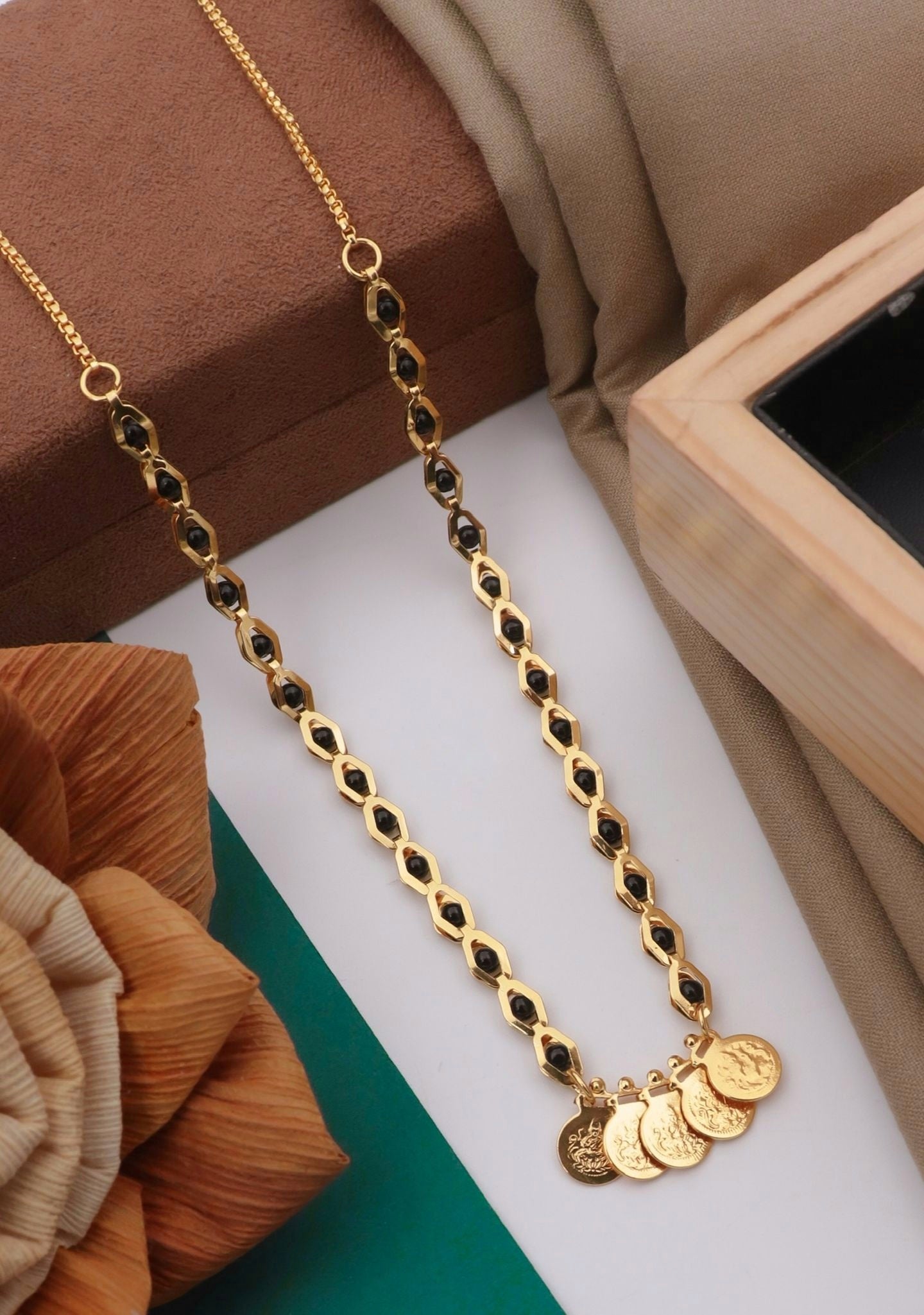Combo Set of Goddess Laxmi Mangalsutra  30 Inch & 18 Inch