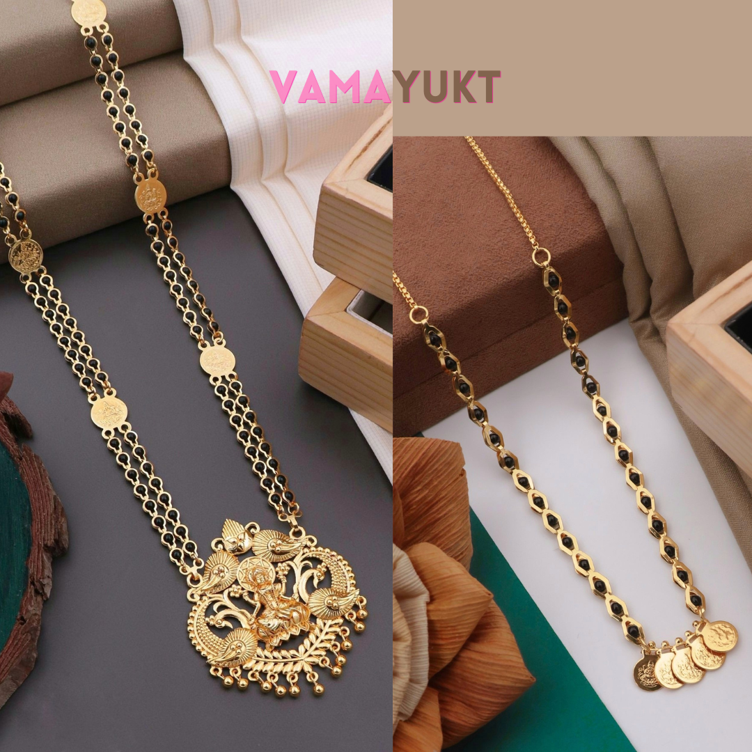 Combo Set of Goddess Laxmi Mangalsutra  30 Inch & 18 Inch