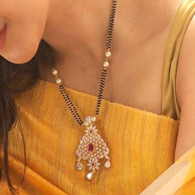 Prime Celebrity Style Mangalsutra With Earring