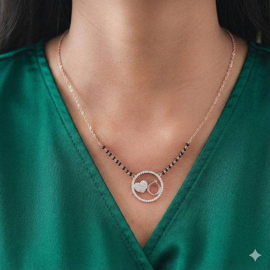 Aarohi modern mangalsutra rosegold