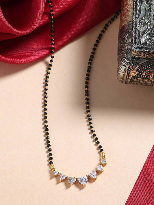 7 Hearts Single Layer Mangalsutra | American Diamond| Fine Design Jewelry & Accessories |