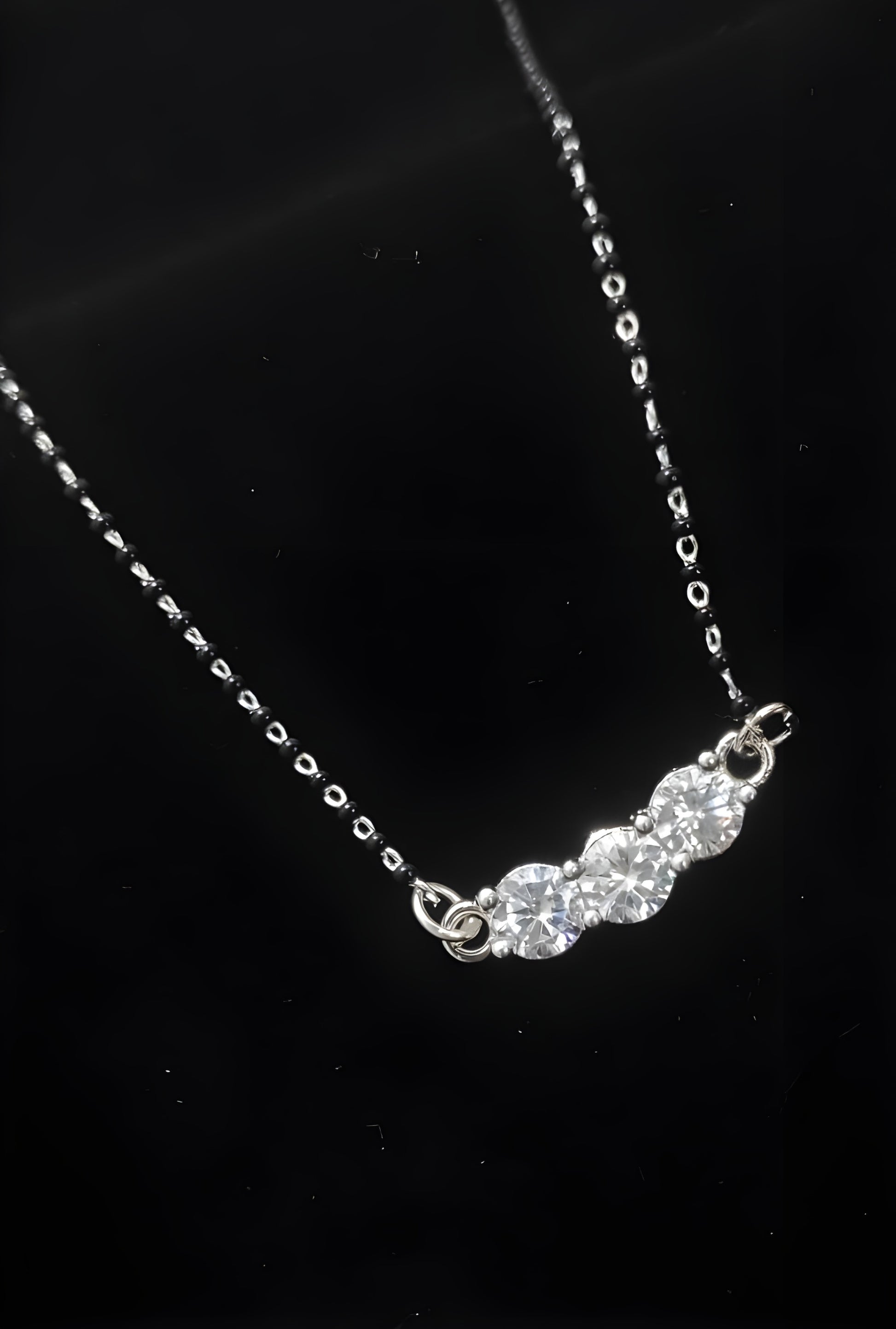 Aisu Inspired Silver Plated Mangalsutra