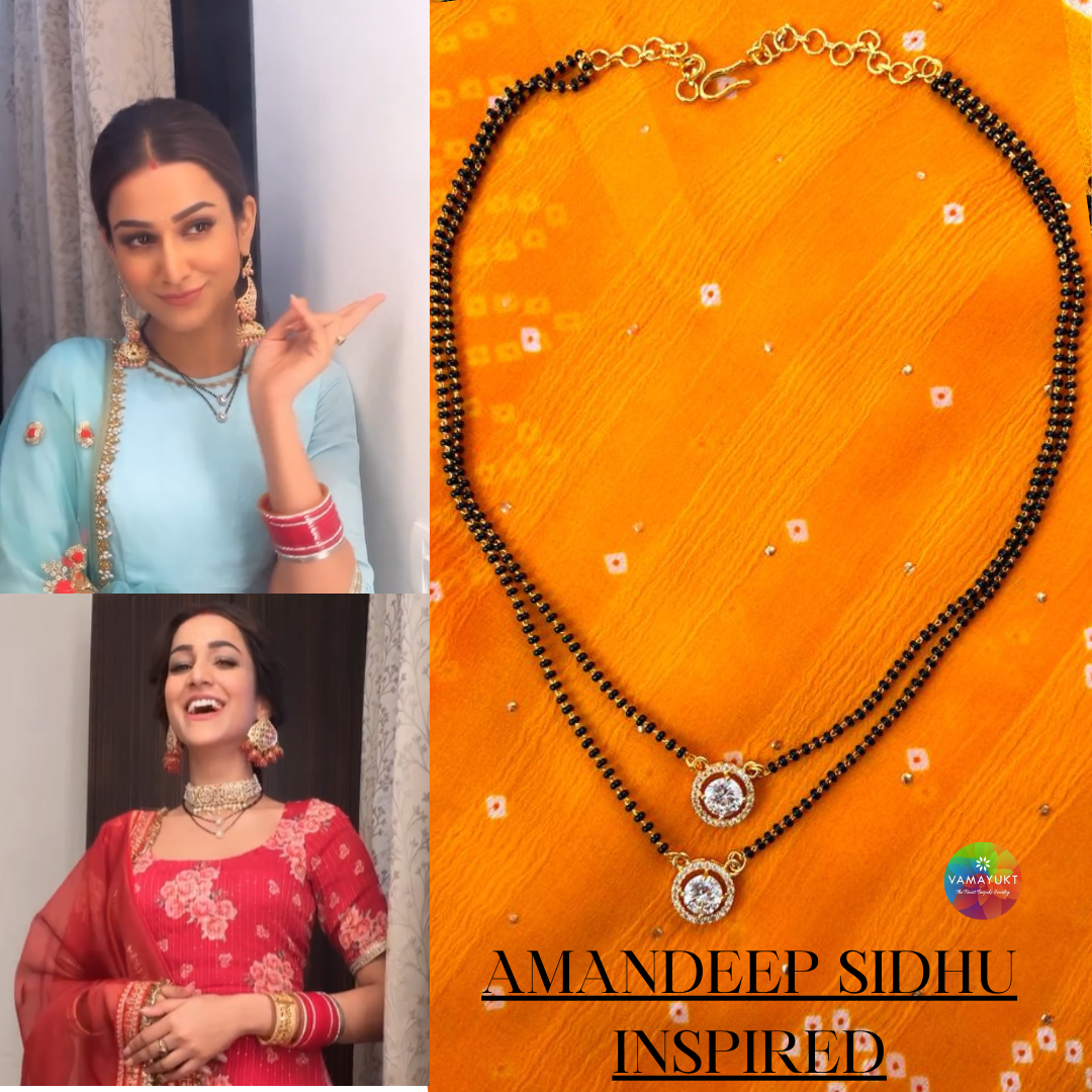 Amandeep sidhu 2 layer solitaire mangalsutra