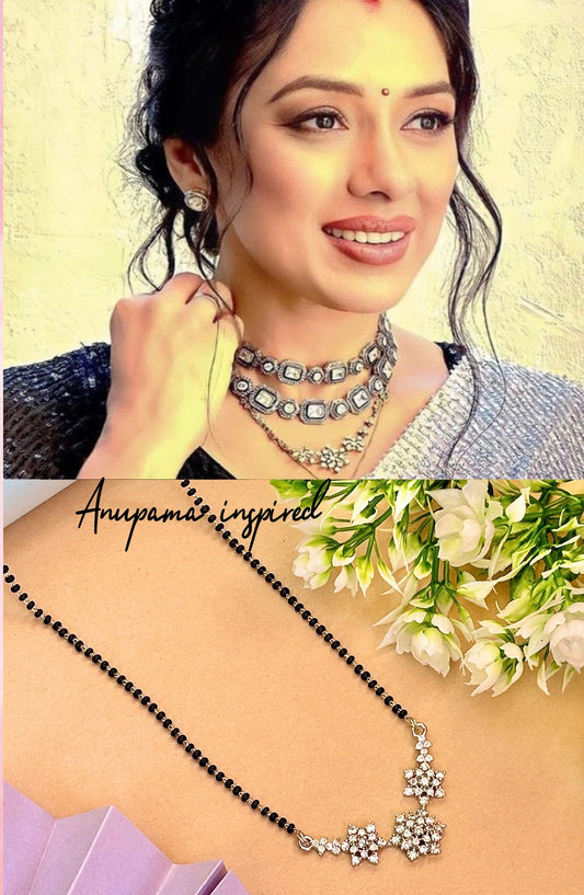 Anupama Elegant  silver 18 inch mangalsutra