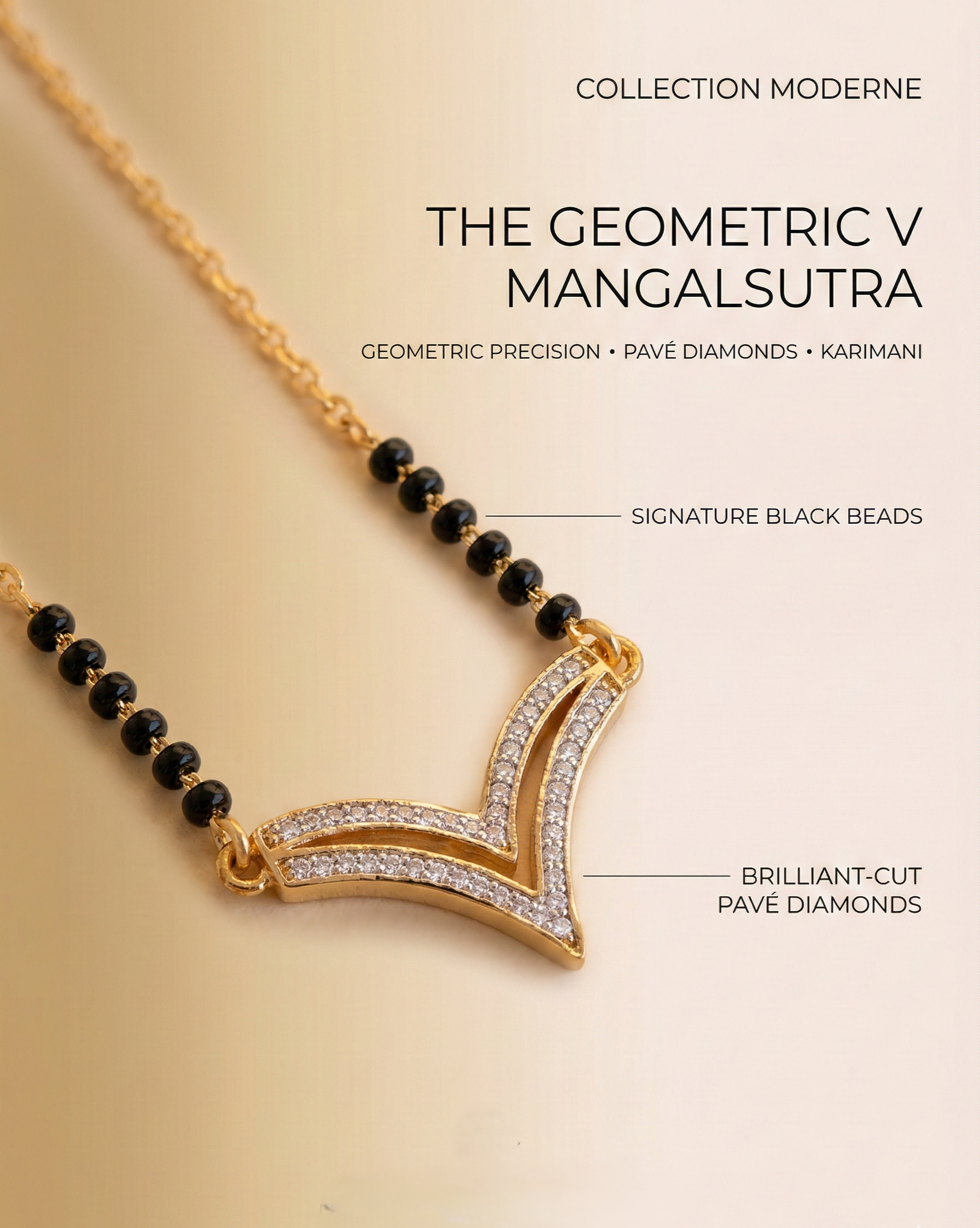 Aura V modern mangalsutra