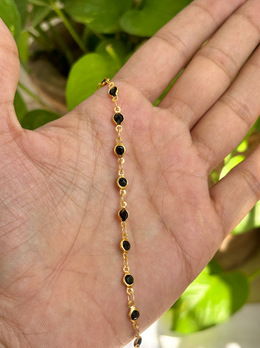 Black chain Bracelate  gold