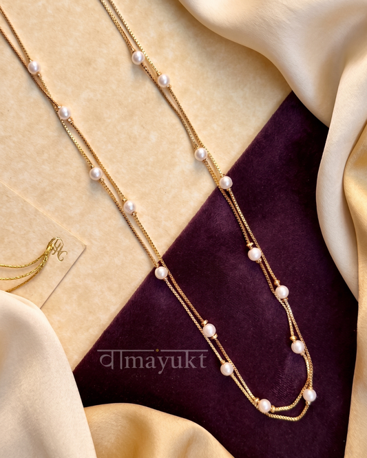 White Pearl Chain 2 Layer