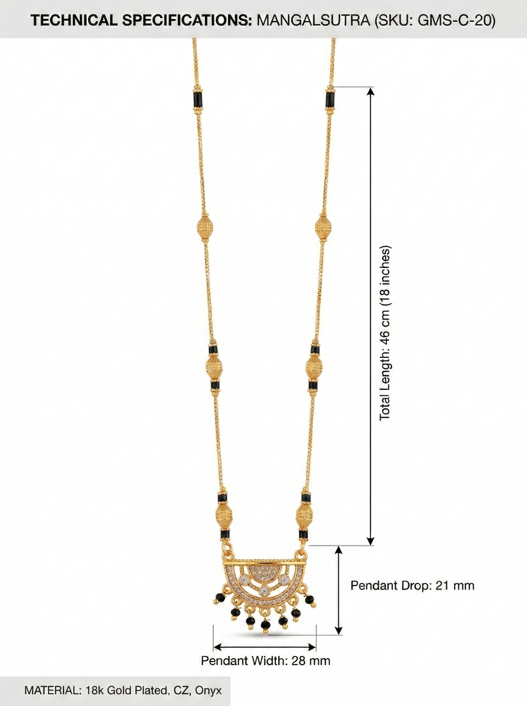 Chandrika royale 18k mangalsutra