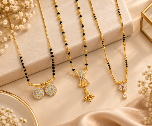 Vaidehi, Shalo Modern and Elite V4 Mangalsutra Combo Set