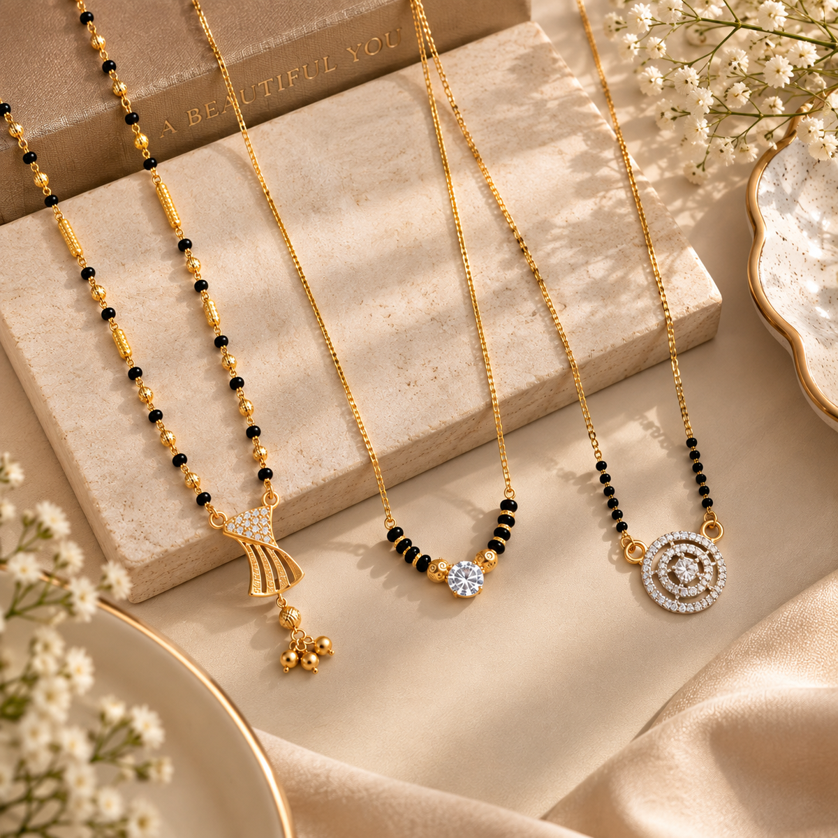 Vaidehi Mangalsutra + Avni Minimal + Shalo Modern Mangalsutra – 3 Piece Combo