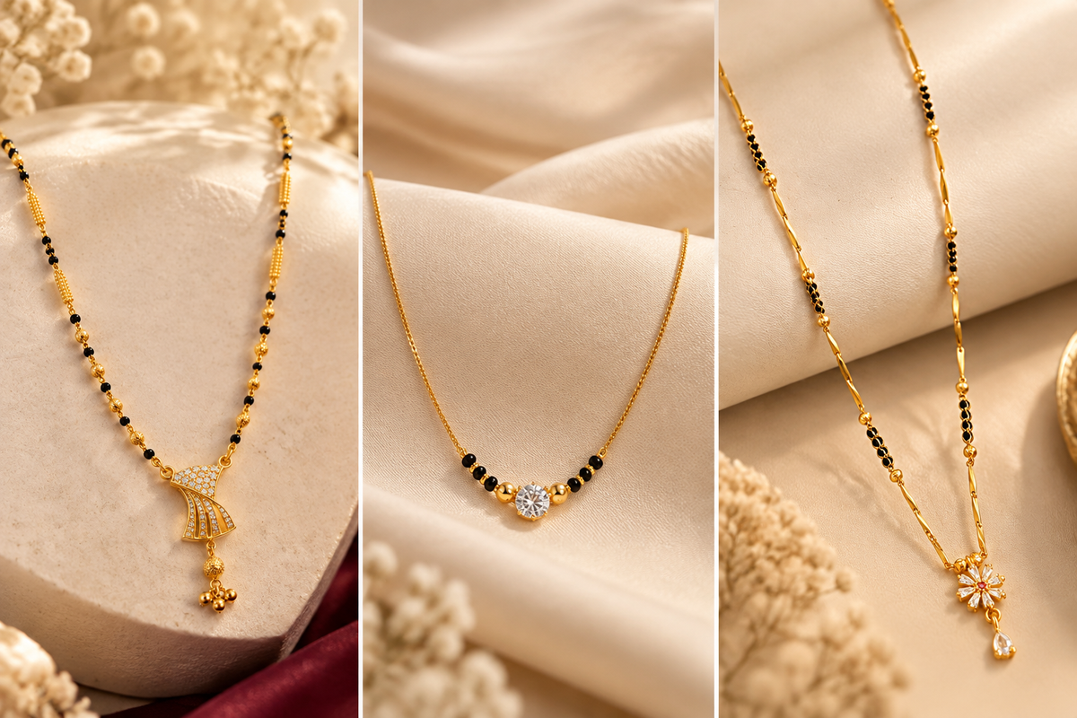Vaidehi Mangalsutra + Avni Minimal + Elite V4 Mangalsutra Combo Set
