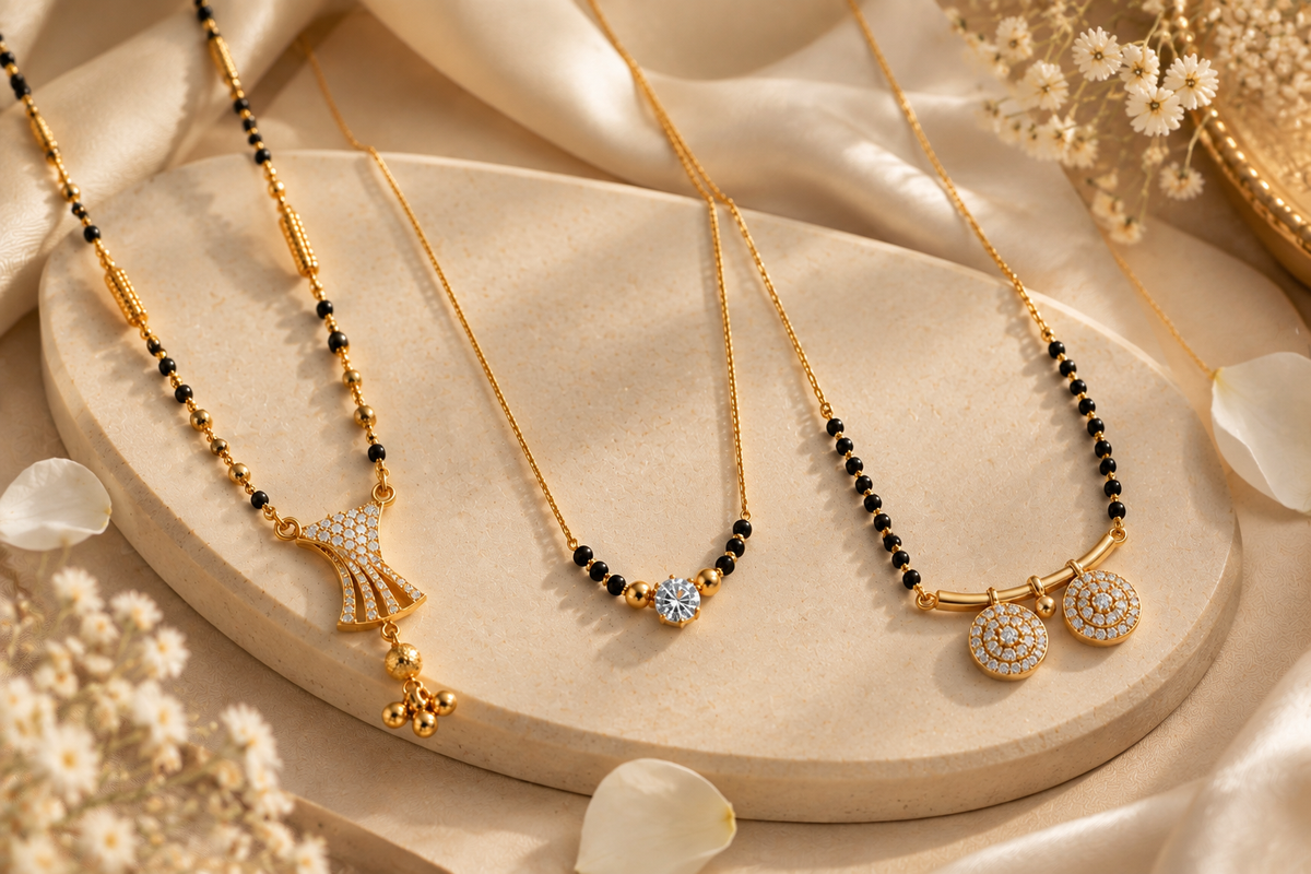 Vaidehi Mangalsutra + Avni Minimal + Vati Mangalsutra Combo Set