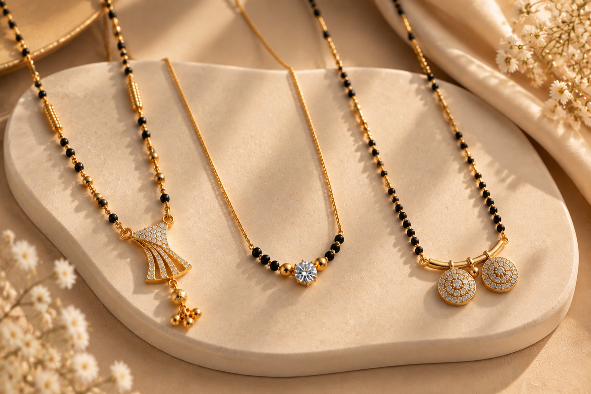 Vaidehi Mangalsutra + Avni Minimal + Vati Mangalsutra Combo Set