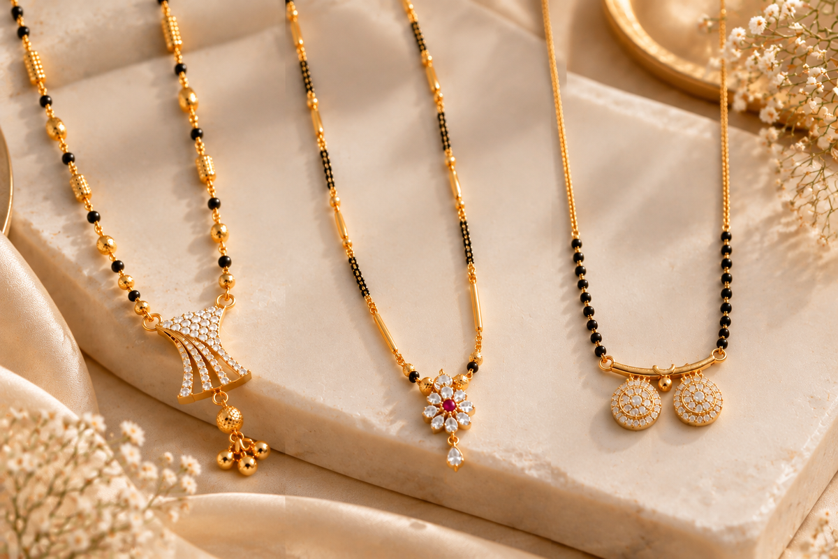 Vaidehi Mangalsutra + Elite V4 + Vati Mangalsutra Combo Set