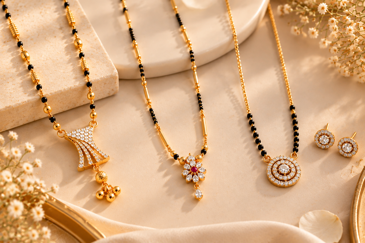 Vaidehi Mangalsutra + Elite V4 + Shalo Modern Mangalsutra Combo Set