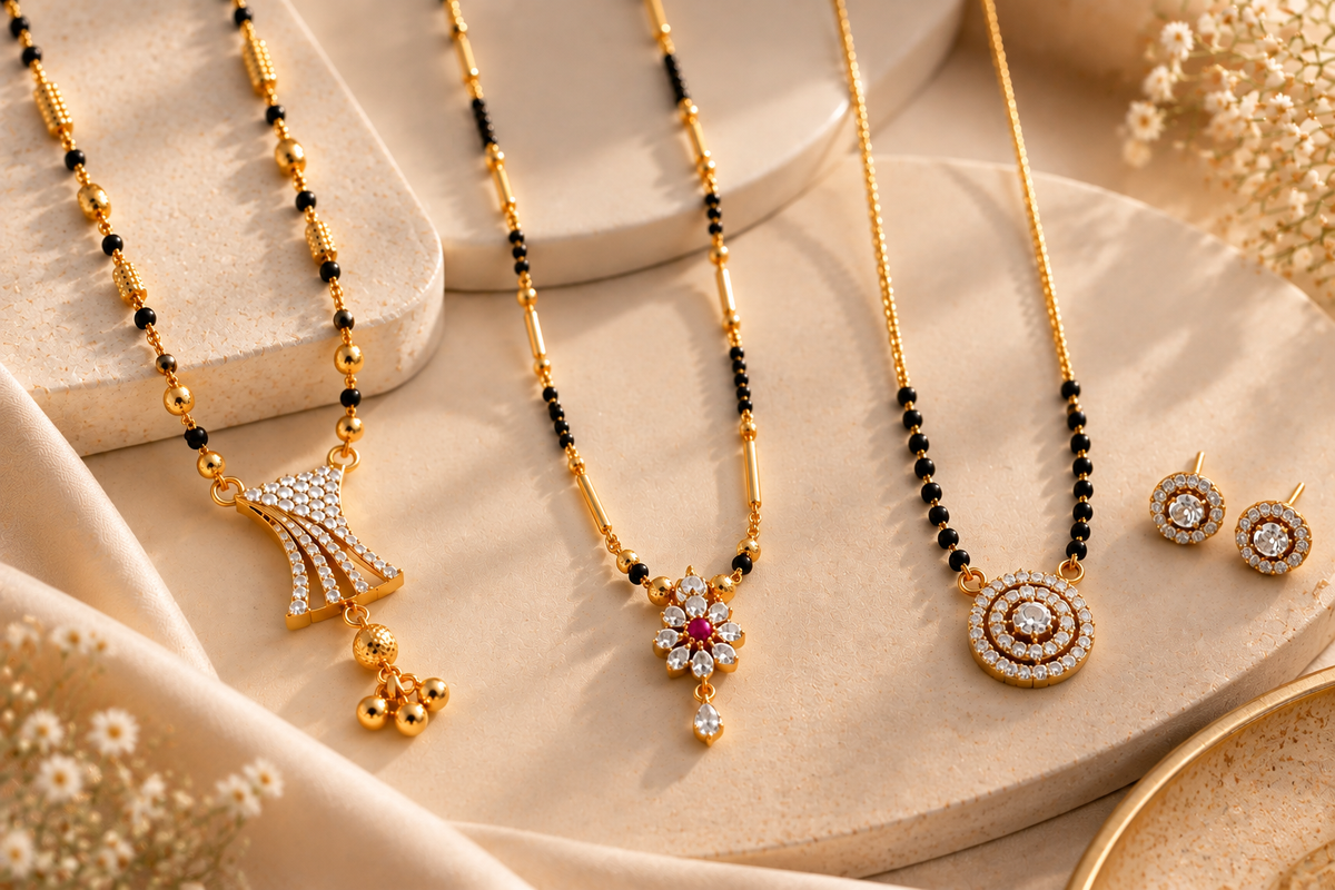Vaidehi Mangalsutra + Elite V4 + Shalo Modern Mangalsutra Combo Set