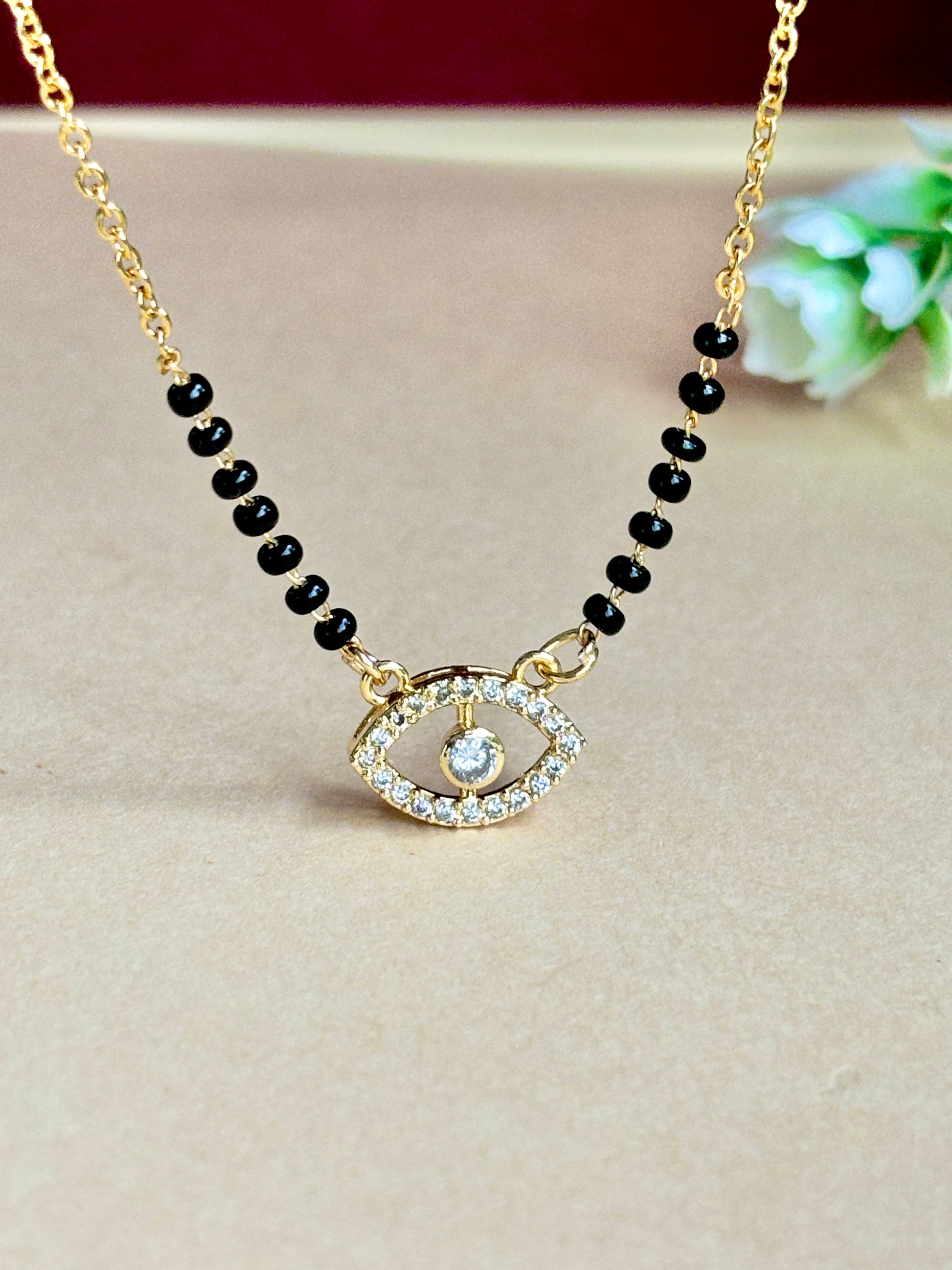 Combo set of 7heart & evil eye mangalsutra