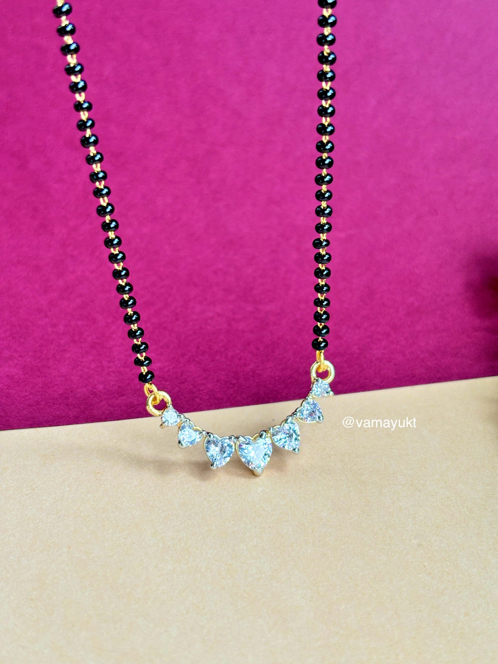 Combo set of 7heart & evil eye mangalsutra
