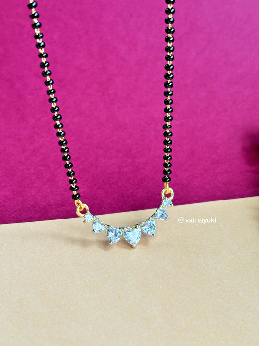 Combo set of 7heart & evil eye mangalsutra