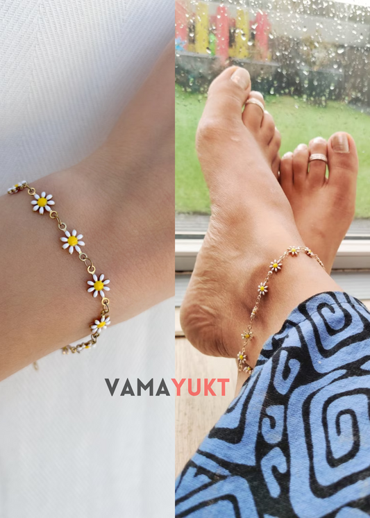 Combo Set of Daisy Anklet & Bracelate