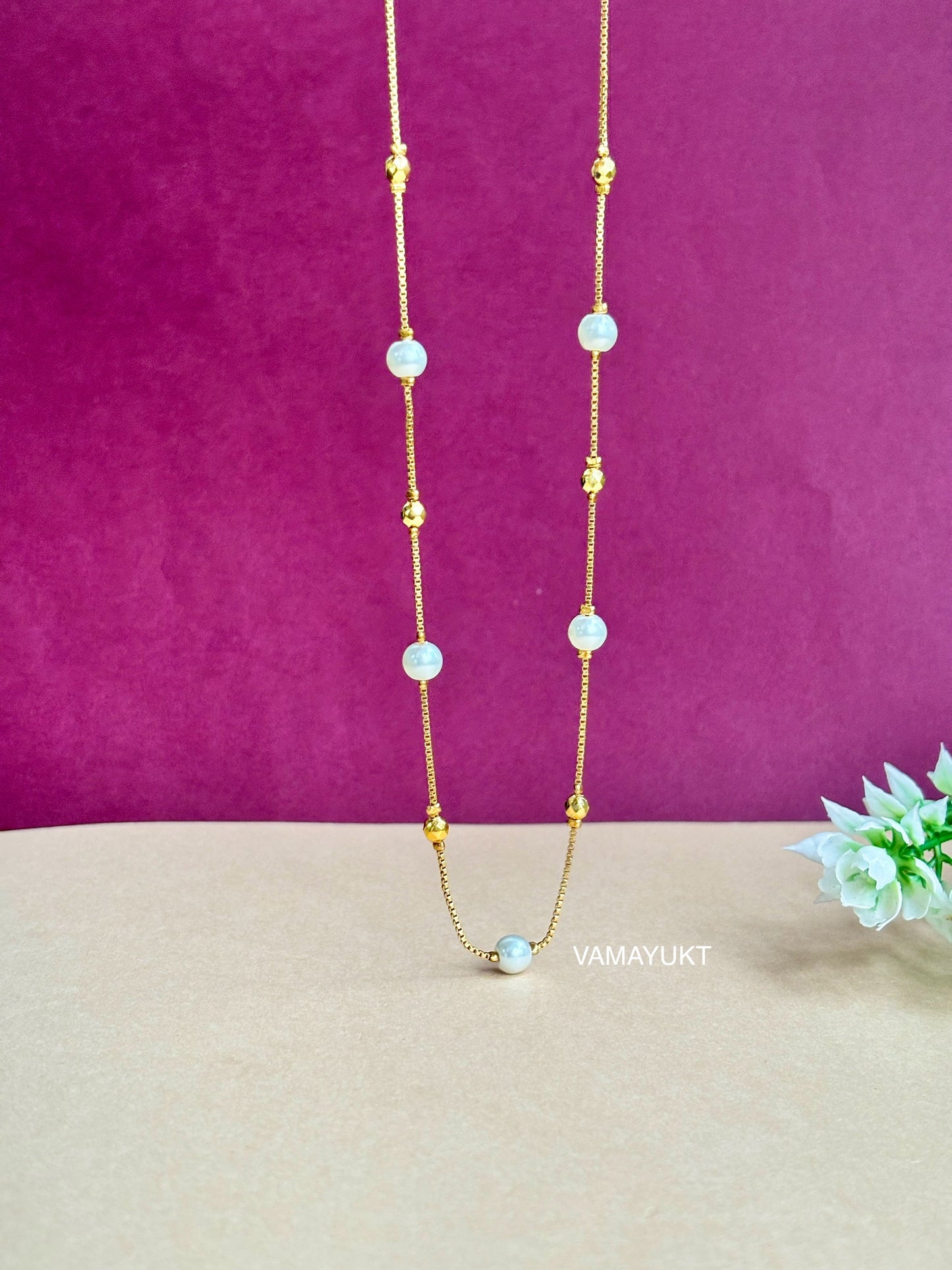 Elegant pearl Mala 18inch