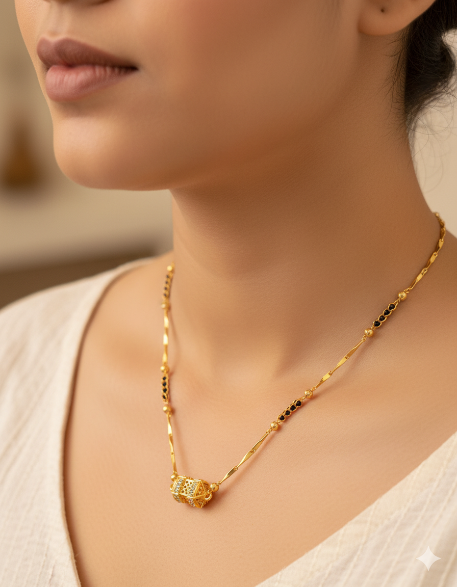 Elite V3 modern cube mangalsutra