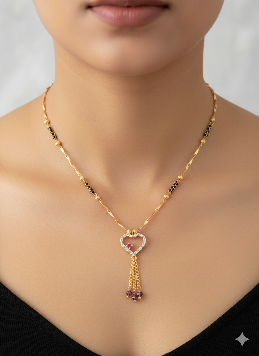Elite v2 modern heart mangalsutra