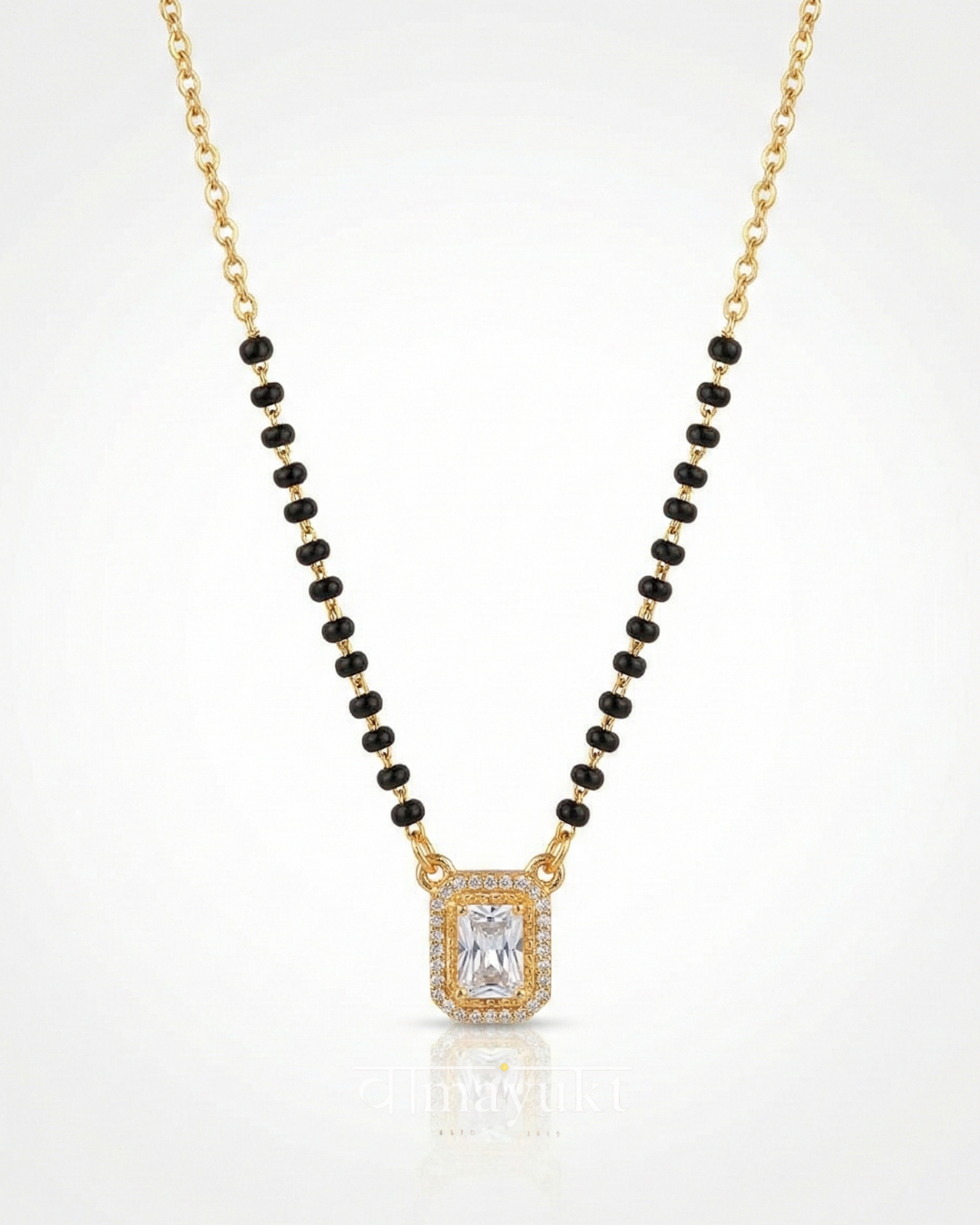 Emerald glow modern mangalsutra