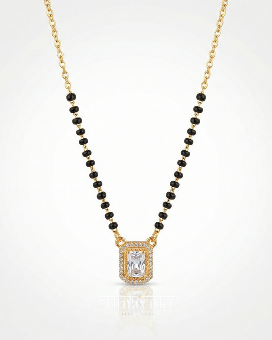 Emerald glow modern mangalsutra