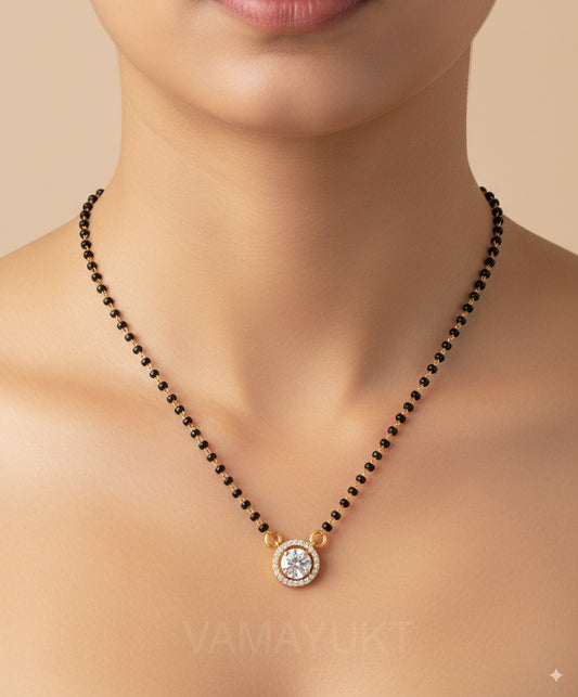 Single Layer Solitaire Single Stone Mangalsutra | Fine Design Jewelry & Accessories |