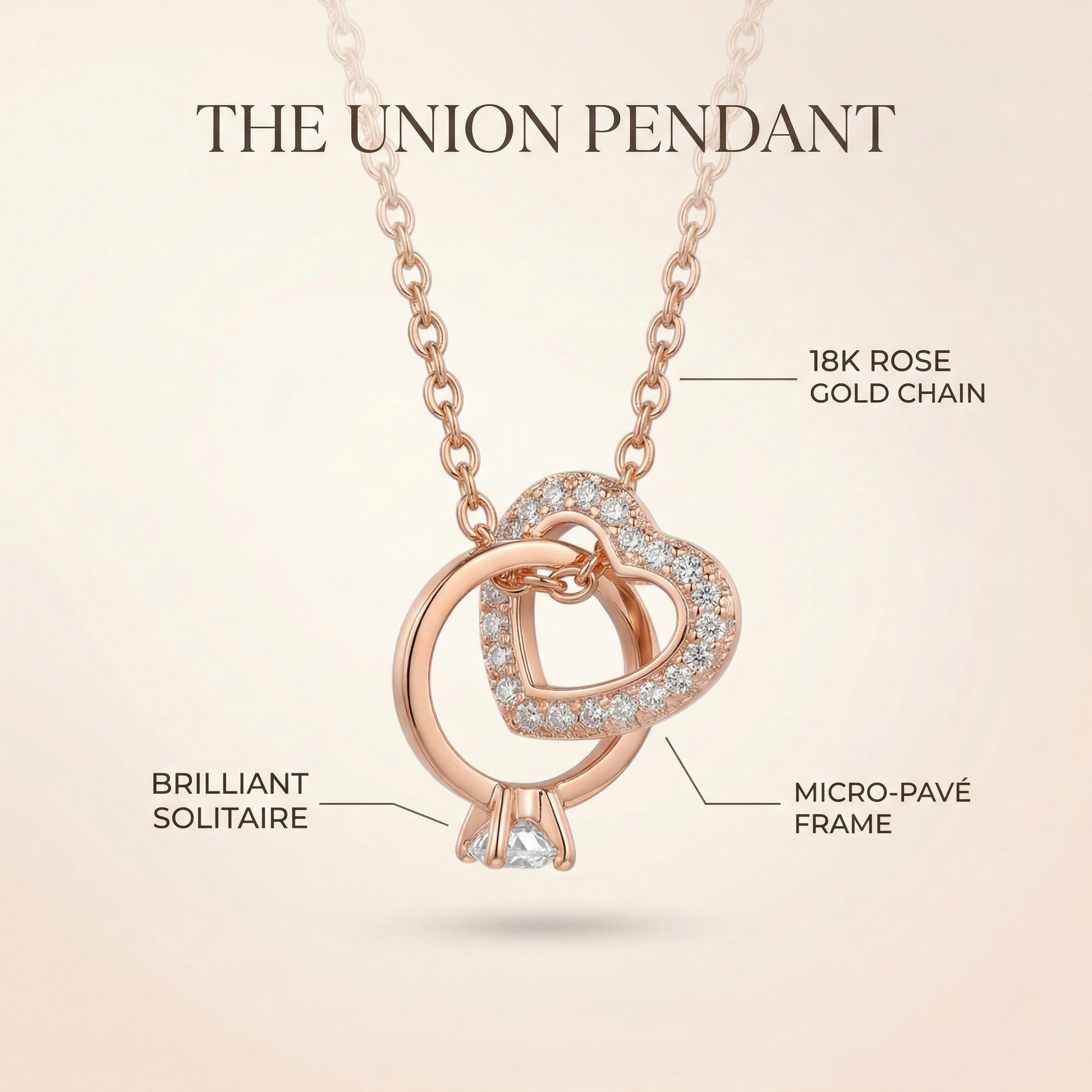 Ring In Heart Chain 18 Inch