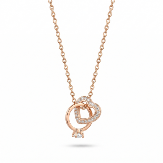 Ring In Heart Chain 18 Inch