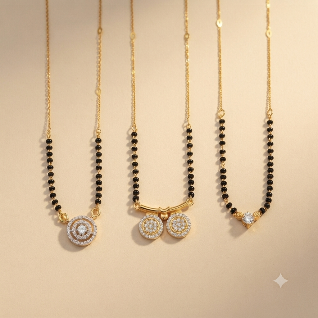 Avni Minimal + Vati Mangalsutra + Shalo Modern Mangalsutra Mangalsutra Combo Set