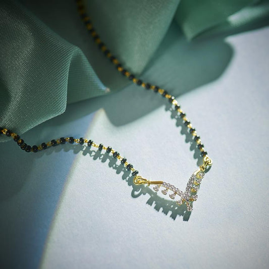 GlowV Elegant Mangalsutra With American Diamond