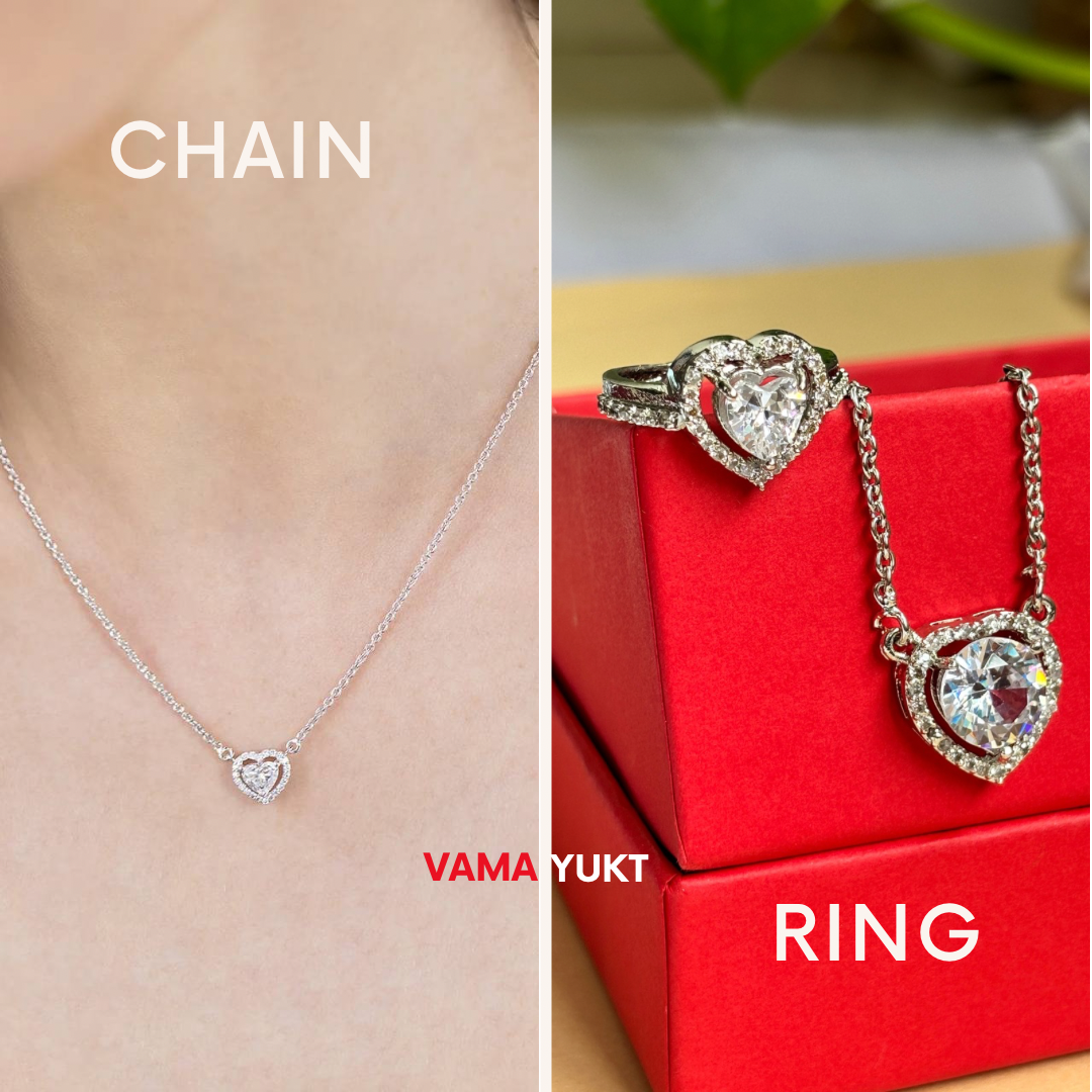 Combo Set of Heart CZ  gift