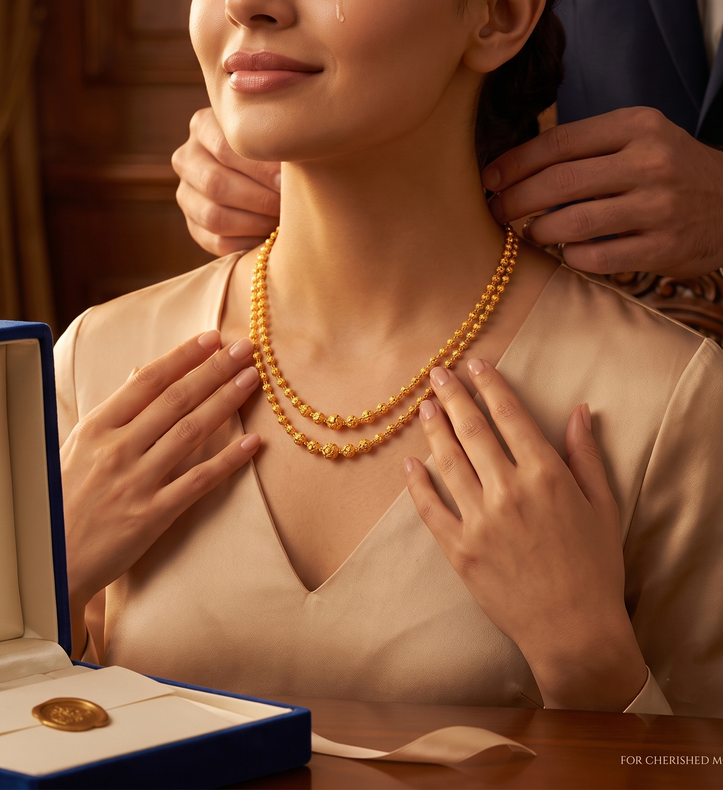 Highgold ballchain layer necklace