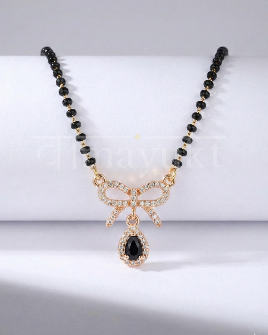Infinity Bow black Mangalsutra